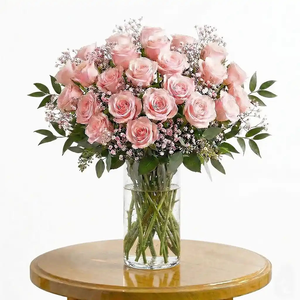 24 Pink Roses